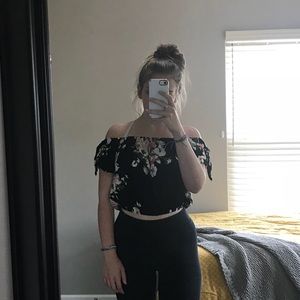 floral crop top